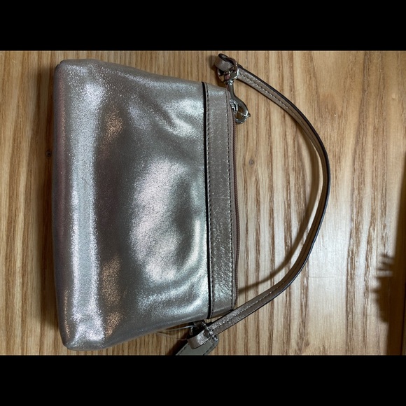 COACH Soft Gold Metallic Wristlet - Picture 4 of 8